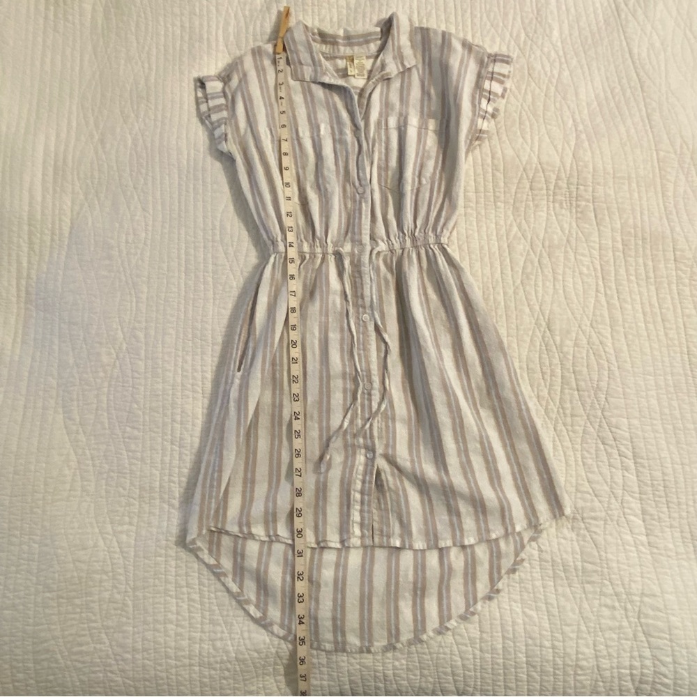 Japana Cotton Button Down Striped Dress - Picture 7 of 8